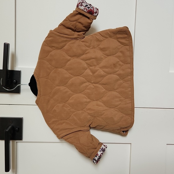 Brown quilted jacket 0-3 months - Picture 3 of 6